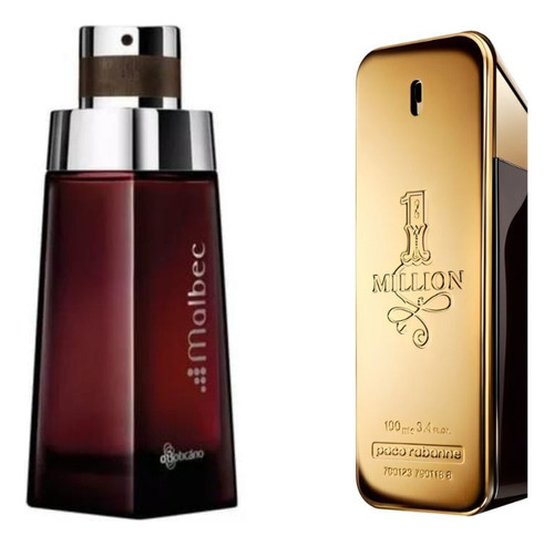 Kit 2 Perfumes Malbec Tradicional E Million 100ml