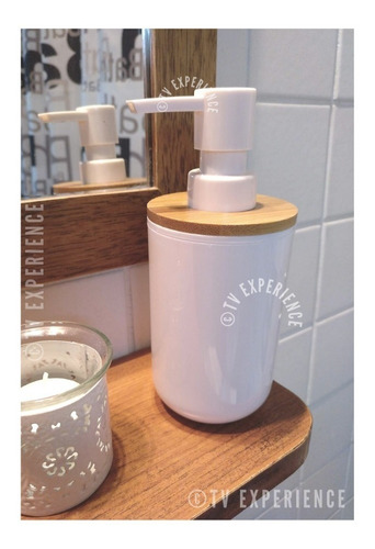 Imagen 4 de 6 de Dispenser Jabón Líquido Minimalista Blanco Deco Baño