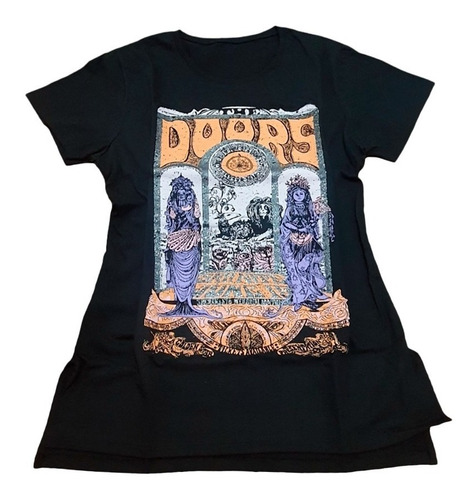 Remera Dama The Doors Sat Nite 15 June Negra Lupe Store