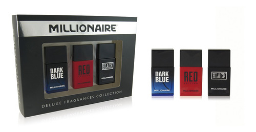 Pack Millionaire Collection Edt Red-blue-black 30 Ml C/u