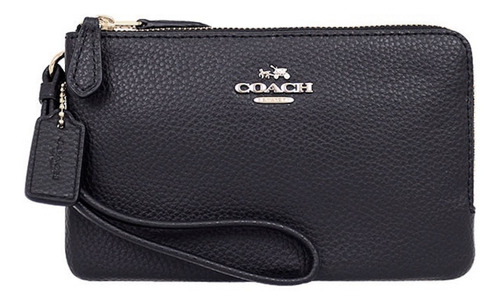 Coach Monedero Doble Cierre Original F87590 Negro