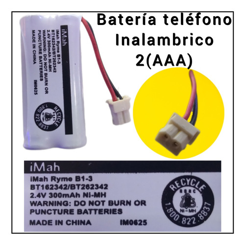 Baterías Pilas Para Teléfono Inalámbrico Recargable 2(aaa) 