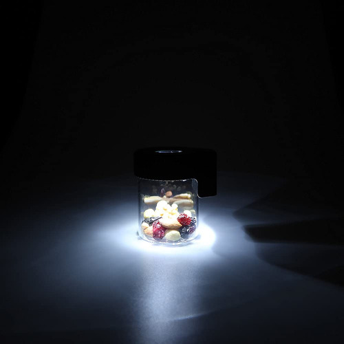 Lewot Tarro De Visualización Con Lupa Con Luz Led, Tarros D