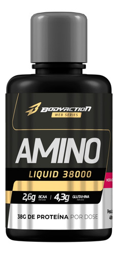 Amino Liquid 38000 480ml - Bodyaction Sabor Morango