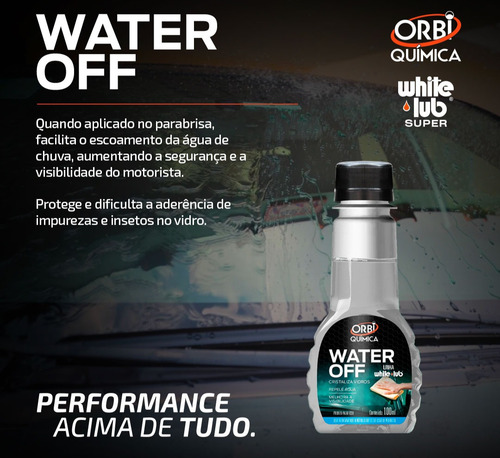 Water Off Cristalizador De Vidros Repele Água Orbi 100ml