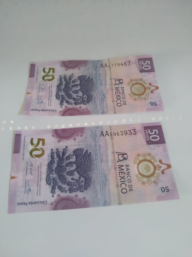 Billete De 50 Pesos Ajolote Mexicano Serie Aa