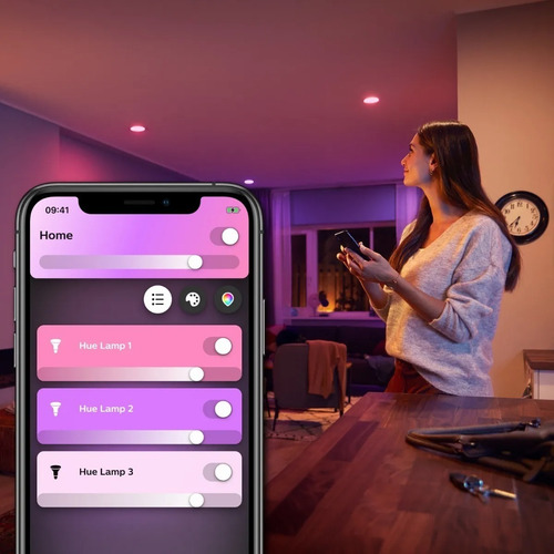 Imagen 8 de 10 de Philips Hue Lámpara Individual E27 Bluetooth Color Celular