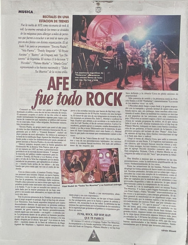 Afe Fue Todo Rock, Clipping Revista Rock, R18cr06