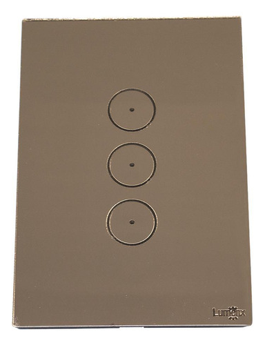 Interruptor Touch Tok Glass 3 Pads Wi-fi Bronze 4x2