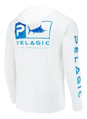 Playera Pelagic Capucha Aquatek Icon Dorado Blue 1015211007