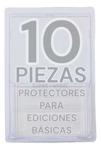 10pz Protector Base Exhibidor Hot Wheels Ediciones Básicas