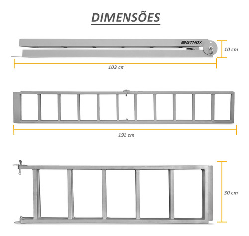 Imagem 4 de 5 de Rampa Subir Moto Caçamba Pickup Dobravel Universal 200kg