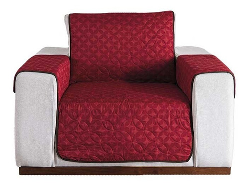 Protector De Sillon Chico Marsala Rojo Doble Vista Vianney Sirve También Para Reposet (reclinable)