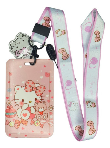 Porta Credencial + Lanyard Hello Kitty Tierna