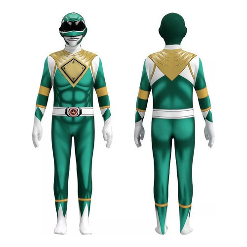 Traje De Cosplay Mighty Morphin Power Rangers Para Niño/adul