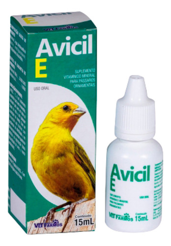 Suplemento Vitamínico Avicil E Para Pássaros - 15ml