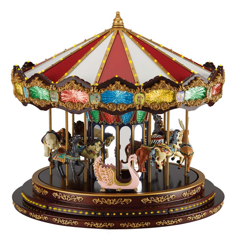 Mr. Christmas Carousel De Lujo De La Carpa Musical Animada D