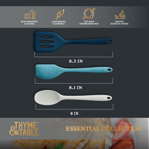 Thyme & Table Juego De Utensilios De Silicona De 3 Piezas