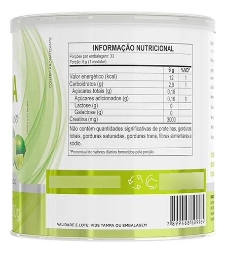 Creatina Pump Juice (200g) - Padrão: Único Limão