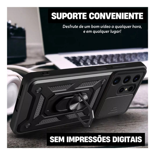 Capa Capinha Armadura Ring Luxo P/ Samsung Galaxy S22 Ultra