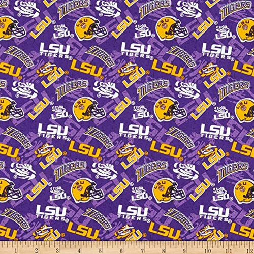 Ncaa Louisiana State Tigers Tono Sobre Tono Algodón, Tela Ac