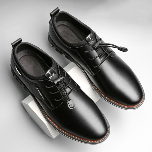 Imagen 6 de 7 de Zapato Zapato Hombre Flexi Negro Tan Oficina Salir Vestir