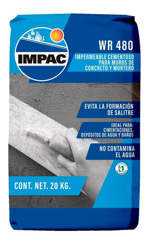 Impac Impermeablizante Para Concreto Y Mortero 20kg