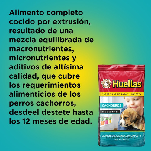 Imagen 4 de 4 de Alimento 4 Huellas Perro Cachorro X 3kg