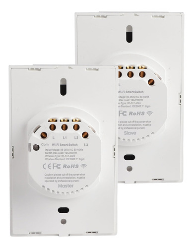 Conmutador Inteligente Pared Nexio 4 Botones Two Pack Wifi