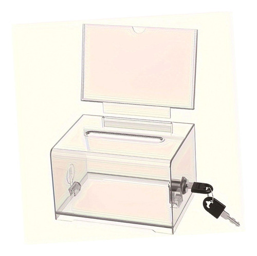Caja De Recaudación De Fondos Frasco Transparente Para