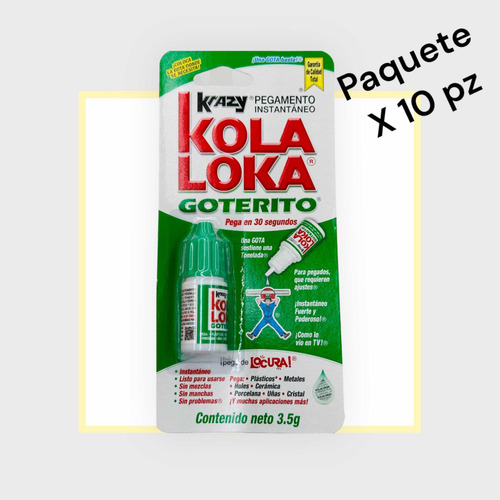 Pegamento Kola Loka Goterito 3.5g X 10 Pz