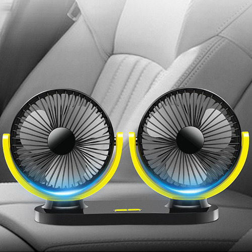 Ventilador De Cabeza Para Automóvil 24x16cm Amarillo Negro