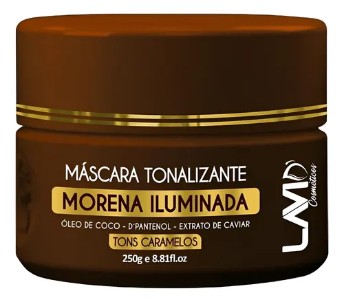 Máscara Tonalizante Morena Iluminada Lavid' 250g Tom 4 Castanho