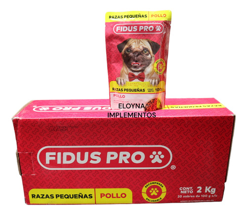 Fidus Pro Sobre P/perro Adulto Caja 20 Pzas Razas Pequeñas 