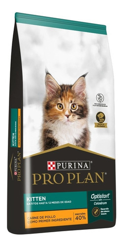 Alimento Pro Plan OptiStart Kitten para gato de temprana edad sabor pollo y arroz en bolsa de 3 kg