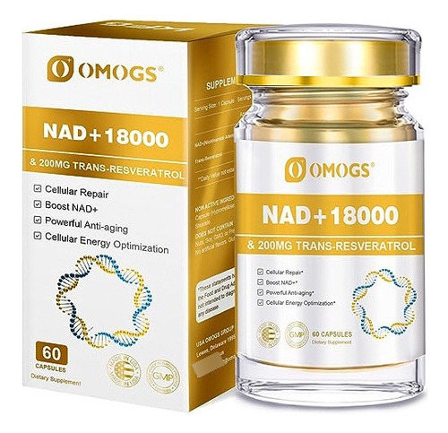 Omogs Nad+ 300 Mg + Trans-resveratrol 200 Mg, Suplemento Nad
