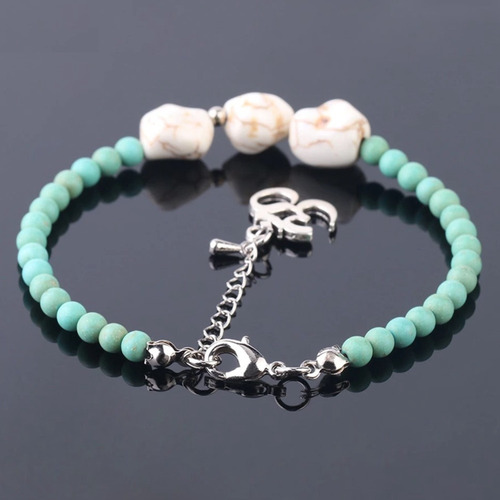 Pulsera De Protección Turquesas Africanas Mate