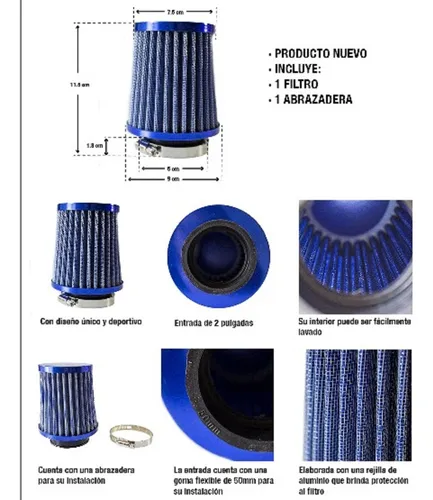 Jix Filtro De Aire Alto Flujo Pino For Vw Sedan Vocho Combi
