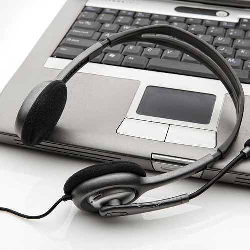 Imagen 7 de 8 de Auriculares Headset Logitech H111 Microfono Skype Miniplug 3.5mm Gtia Oficial
