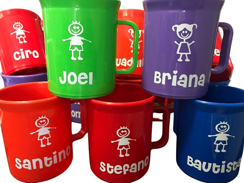 Tazas/jarrito  De Plastico Personalizadas,dia Niño. Mfmates