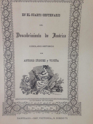 En El Cuarto Centenario Del Descubrimiento De América 1892