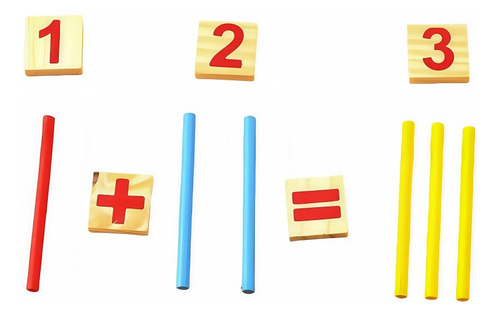 Set Matemático Infantil De Madera Didáctico Con Contadores