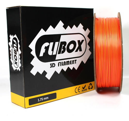 Filamento 3d Pla Sedoso Dual 1.75mm 1kg Flibox Rojo Amarillo