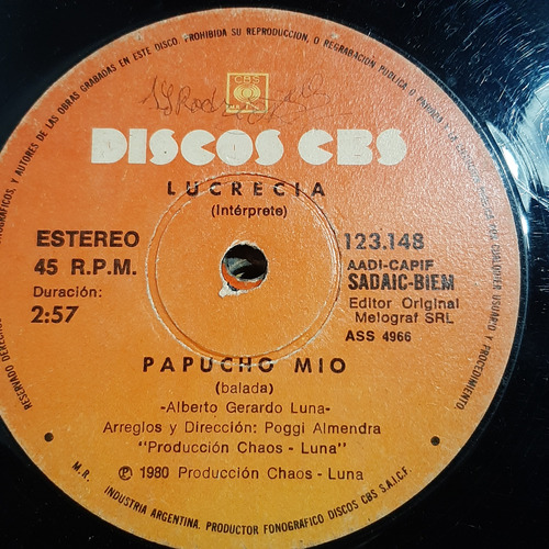 Simple Lucrecia Discos Cbs C2