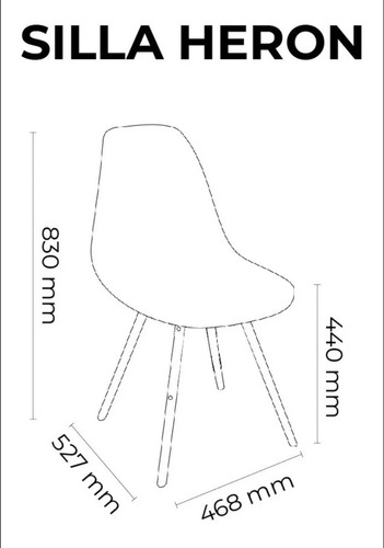 Silla Eames De Comedor Polipropileno Y Patas Acero, Set De 2