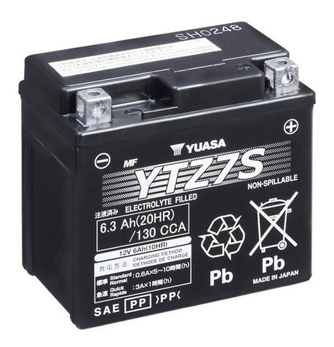 Bateria Para Moto Yuasa Ytz7s 12v Gel Libre De Mantenimiento