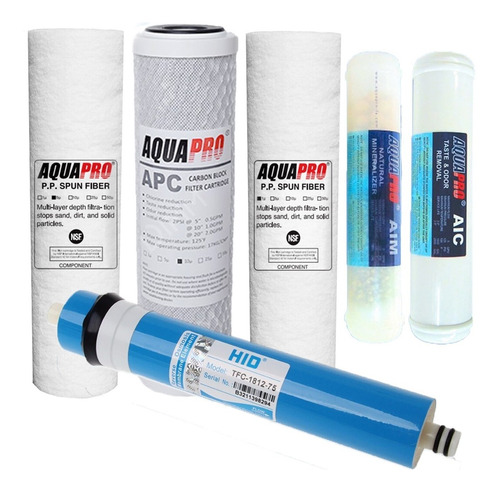 Imagen 1 de 6 de Kit De Filtros 6 Etapas Para Osmosis Inversa