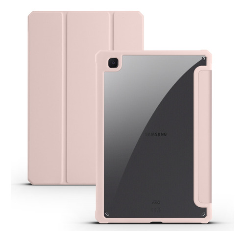 Funda Rosa Con 3 Pliegues Para Samsung Galaxy Tab S6 Lite