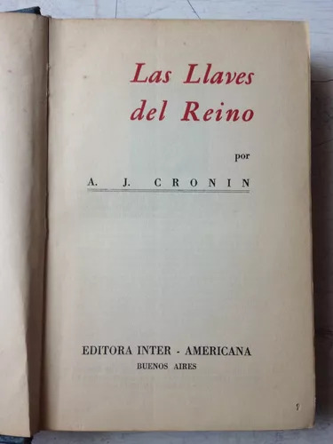 Las Llaves Del Reino A. J. Cronin