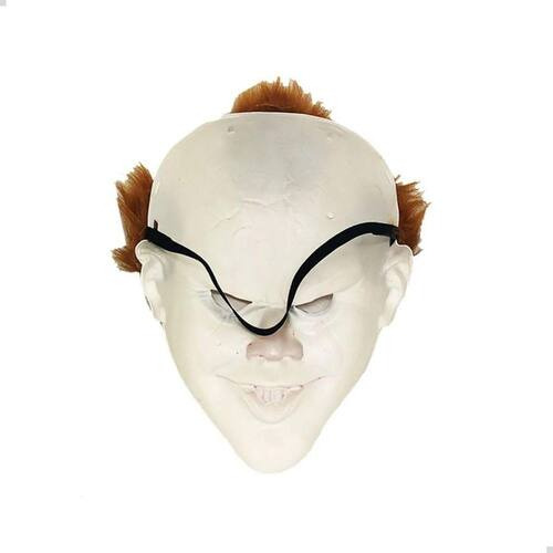 Máscara Led Neon It A Coisa Palhaço Cabelo Hallowen Carnaval Cor Branco Frio Palhaço It